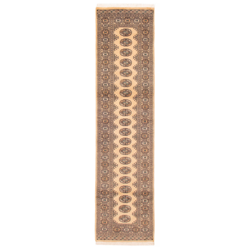 Tapis unique en laine noué à la main Bokhara Peshawar de 2 pi 6 po x 10 pi 0 po