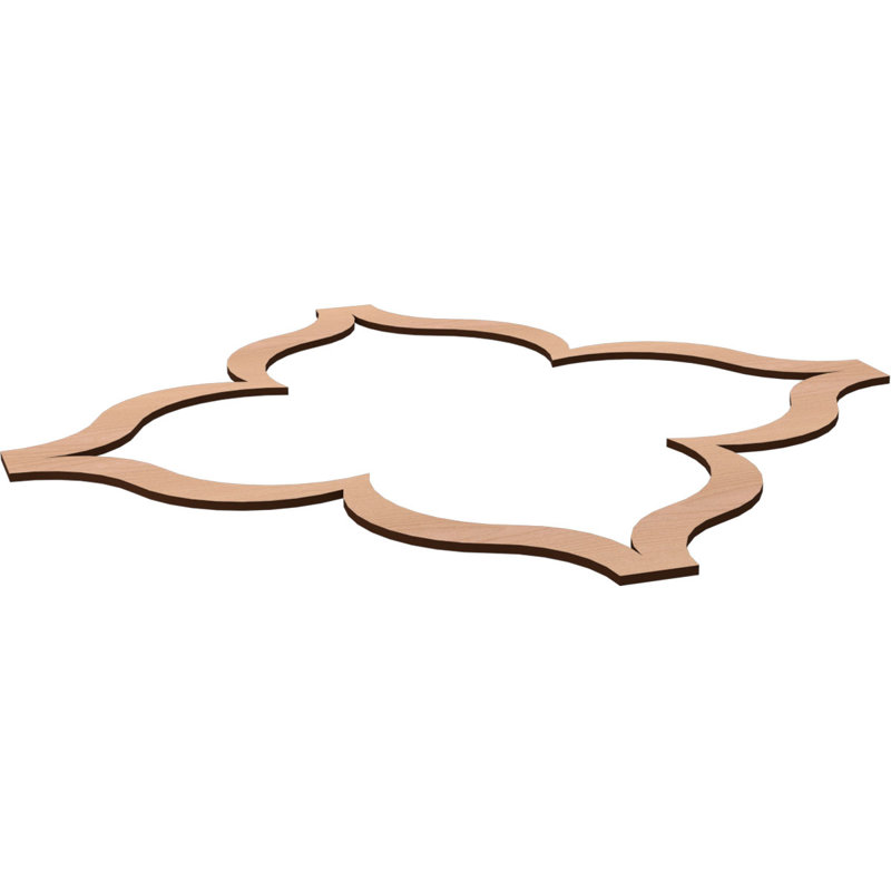 Charpente de plafond décorative May, Aulne, H 66,83 po x l 66,83 po x P 0,375 po
