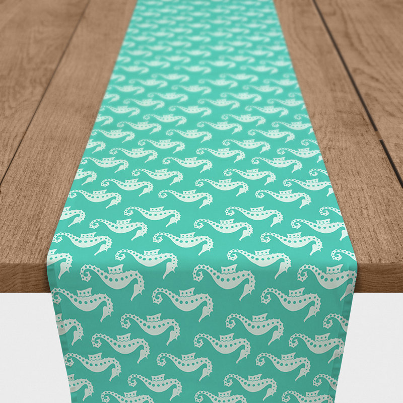 Chemin de table géométrique en coton 100% gofried, L 90 po x l 16 po