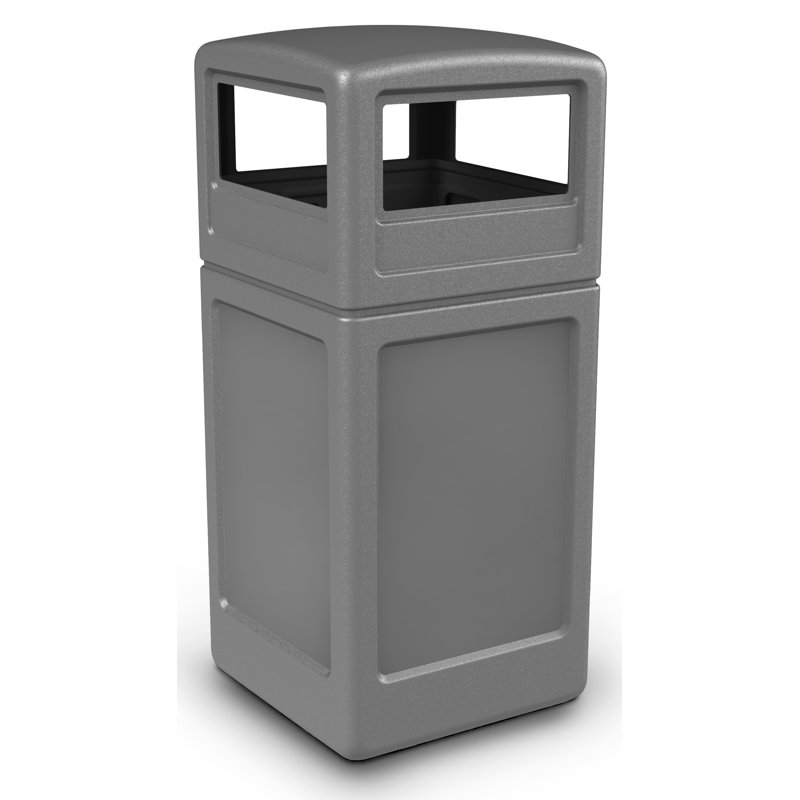 Poubelle PolyTec 42 gallons, Gris