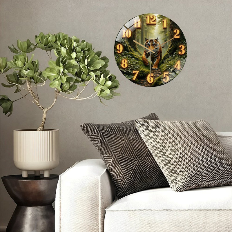 Horloge murale tigre 12 po