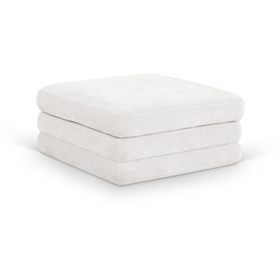 Eilene Chenille Fabric Upholstered Modular Ottoman