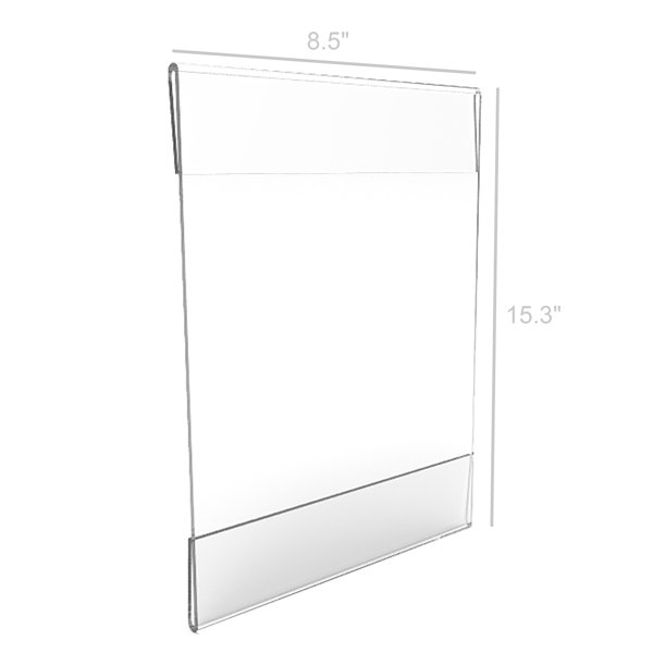 Fixturedisplays Clear Window Sign Holder Plexiglass Acrylic Feature 11x8.5 Landscape Portrait Wall Mount 12066, Size: One Size