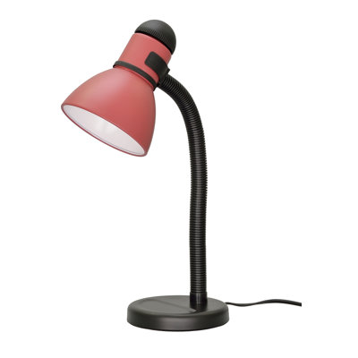 Small adjustable metal desk lamp photographed against a plain background for a retailer product listing
