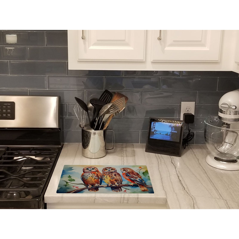 Owls Glass Cutting Board