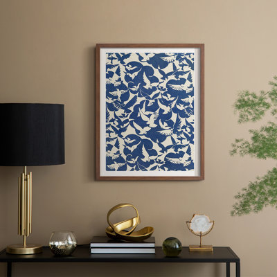 Vintage Abstract Print LI Framed Print - Solid Wood