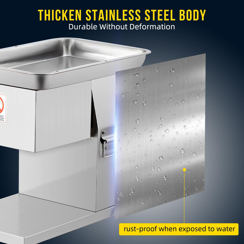 Meat Cutter Machine, 800W High-Power Pure Copper Motor, 3Mm Detachable Stainless Steel Blade