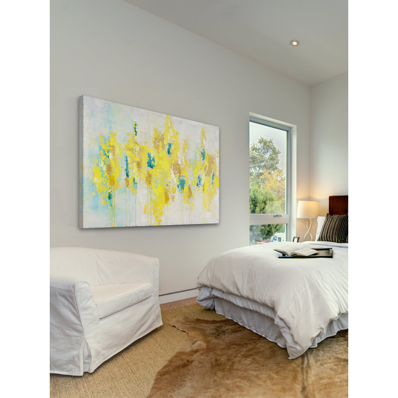 « sunlit floral » par julie joy, reproduction d’art sur toile tendue, H 16 po x l 24 po x P 1,5 po