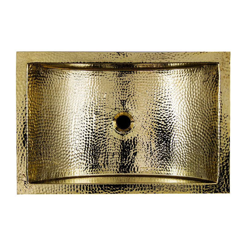 Brightwork Home 23.5'' L Bathroom Sink, Brass