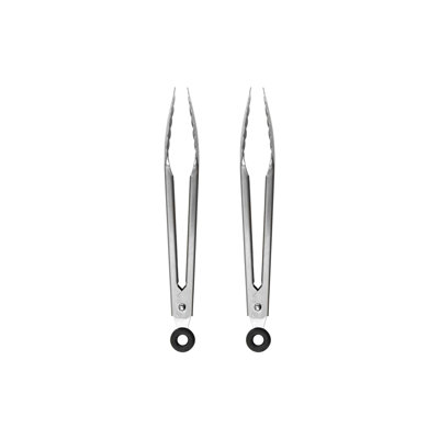 Elements 7" Stainless Steel Tongs For Serving, Grilling, Cooking, And More