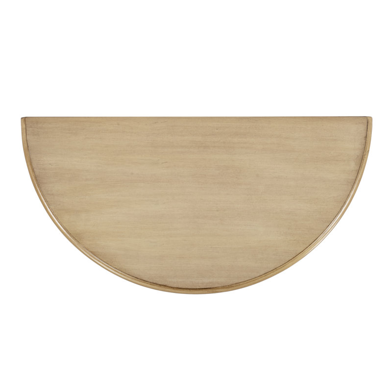 Danelle Demilune 30" Console Table, Antique Beige