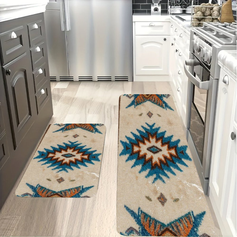 Tapis de cuisine Southwestern Navajo, Bleu sud-ouest