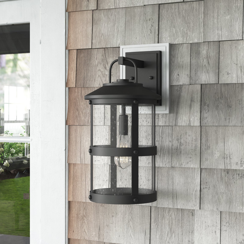Lakehouse - Bulb Outdoor Wall Lantern, 17.25" H x 9" W x 10.5" D, Black