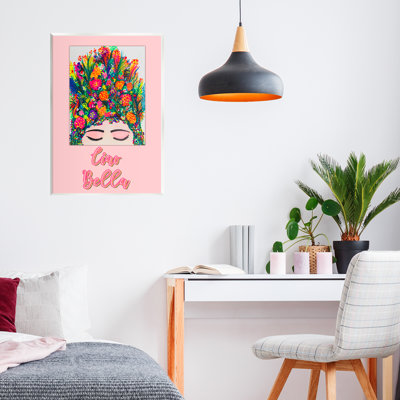 Plaque murale «Ciao Bella Floral Woman» par Pooja Dave