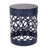 Modern Garden Side Table - Navy Blue, Iron, 13.99"D X 18.49"H, Versatile Rustproof, 13.99"W 12.00"D-1997665408