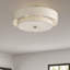 Très grand semi-encastré Acree 5 lumières laiton antique