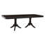 Table de salle à manger rectangulaire en bois foncé de 96 po à finition cerisier foncé - Base à double piédestal avec rallonge pour 8 sièges de maison