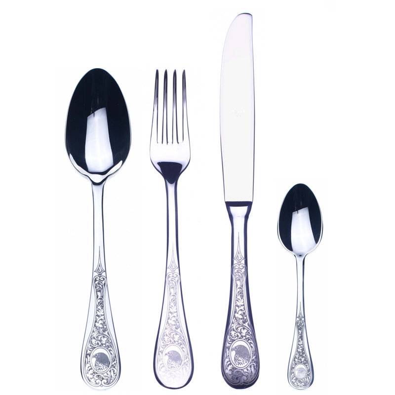 Diana Flatware Set - 24 Pieces - Stainless Steel, Silver