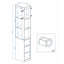 Armoire en bois, armoire de rangement avec 3 tiroirs et 2 crochets