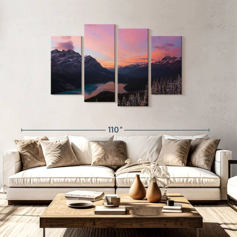 Alvord, paysage pittoresque de montagne de Banff, H 48 po x l 75 po