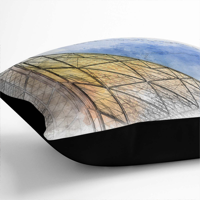 Square Throw Cushion, 55cm H x 55cm W x 20cm D, Black