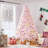 Pre-lit Flocked Artificial Christmas Tree with Foldable Stand-1926715785