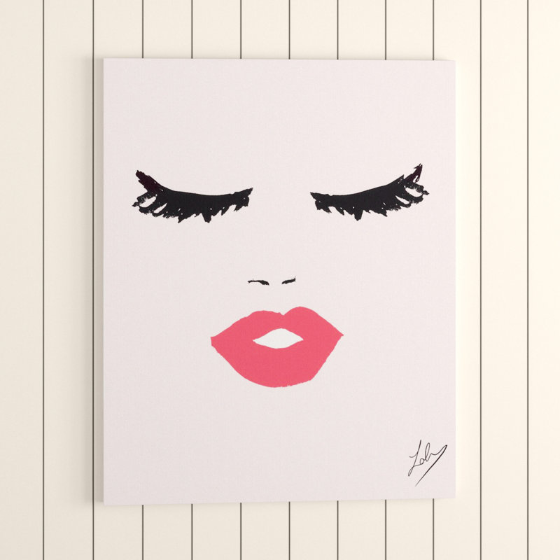 «Fashionista Face», reproduction d'impression sur toile, H 28 po x l 24 po, Toile tendue