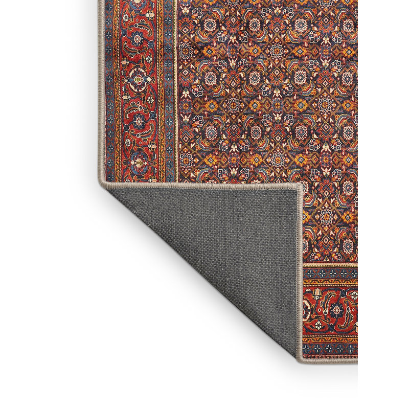 Tapis traditionnel orange / rouge / brun Diakite, Rectangle 3 pi x 5 pi