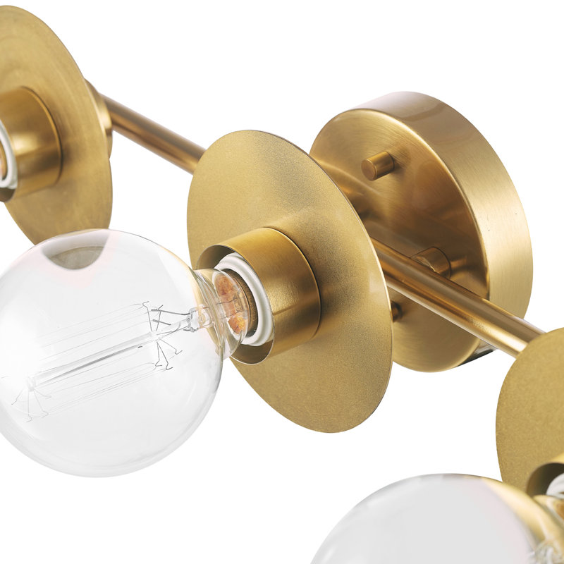 5-Piece Matte Brass All-In-One Bathroom Set with 20" 3-Light Vanity Light