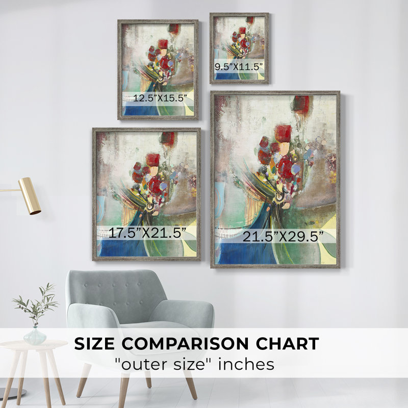 Celebration II Framed Print - Solid Wood, 30" H x 24" W
