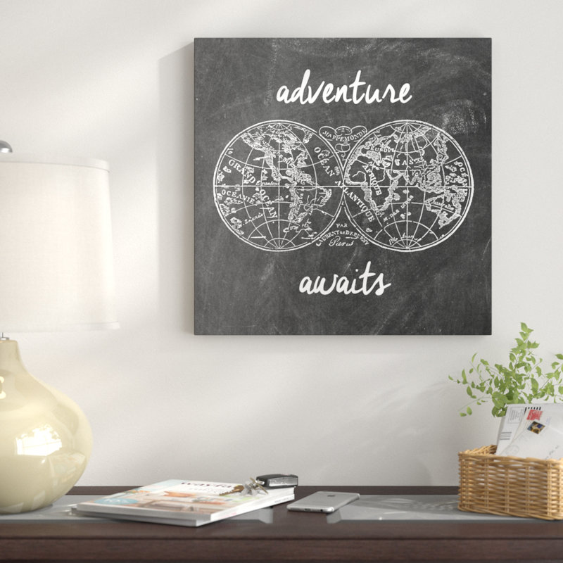 « adventure await », reproduction d’impression sur toile, H 18 po x l 18 po x P 1,5 po