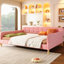 Lit de jour rembourré grand avec espace de sommeil confortable, structure, pas de sommier requis Assemblage facile