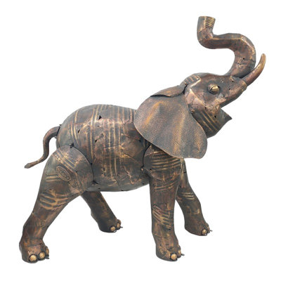 68.5in. Tall Large Elephant Iron Garden Statue - Mali