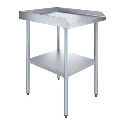 Table commerciale en métal avec dosseret et dosserets
