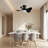 30" Black Modern Flush Mount Ceiling Fan with Dimmable LED Light, DC Motor, 5 ABS Blades, Remote Control for Bedroom, Living Room or Contemporary Apartments-28639659