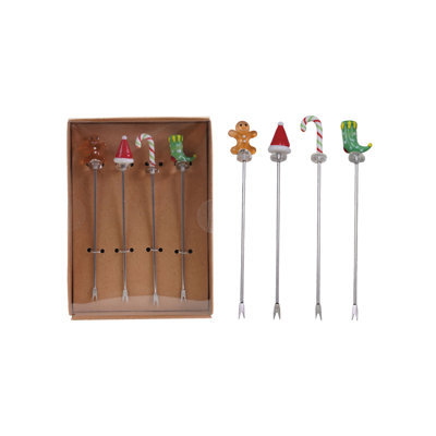 4-Piece Stainless Steel Appetizer Picks