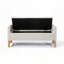 Banc de chambre rembourré avec tissu bouclé