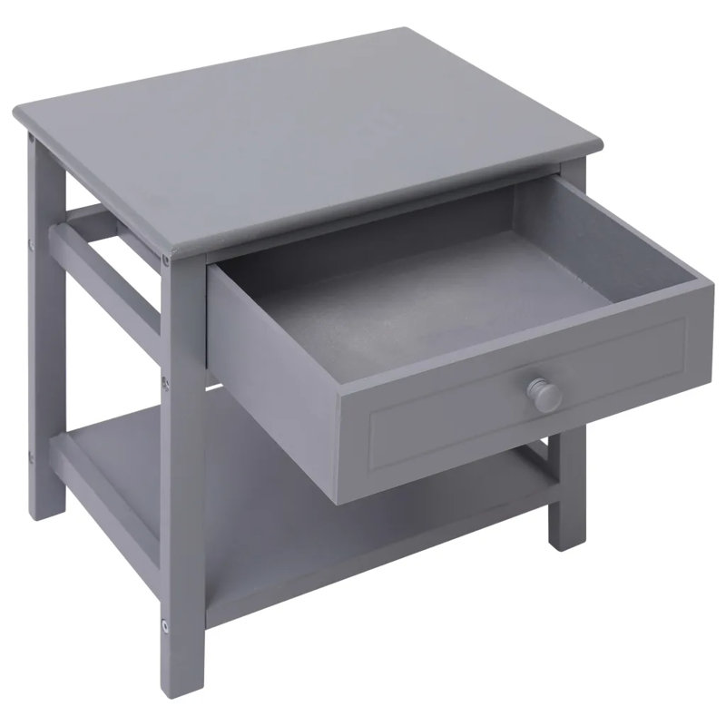 Almyra 40cm W Solid + Manufactured Wood Bedside Table