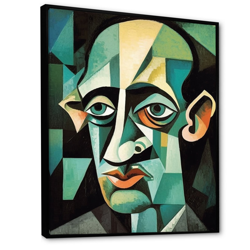 «Masculin», reproduction d'art sur toile, H 32 po x l 24 po x P 1 po, Cadre flottant noir