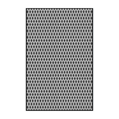 Tapis noir/blanc à motifs