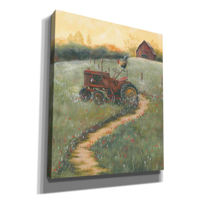'The Old Tractor' by Pam Britton, Canvas Wall Art