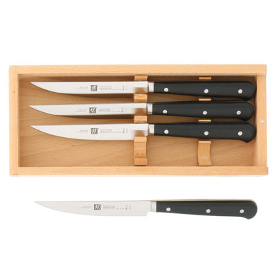 Zwilling Porterhouse 4-piece Steak Knife Set in Beechwood Box