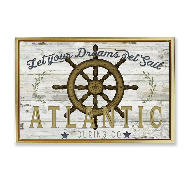 «Let Your Dreams Set Sail Floater», art mural sur toile, design par Jennifer Pugh, H 21 po x l 31 po
