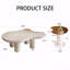 Ensemble de 2 tables basses gigognes 2 pièces en 1 blanc crème
