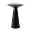 Table d'appoint ronde de style moderne du milieu du siècle, en bois massif, petite taille, avec pied central, 49,5 cm de hauteur-133568953