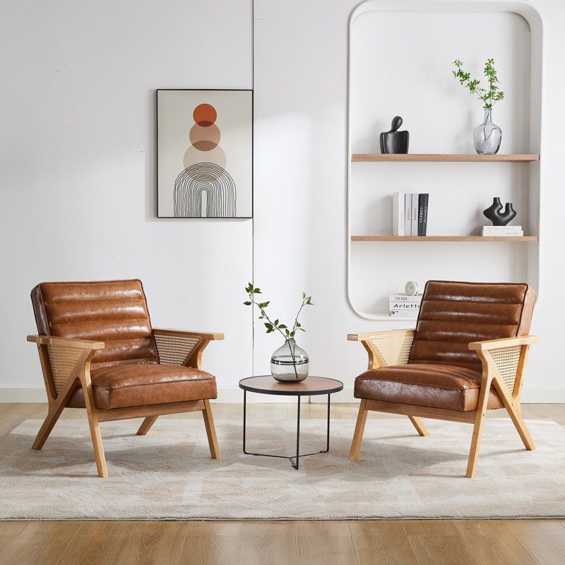 Fauteuil rembourré, Cuir Waldemar