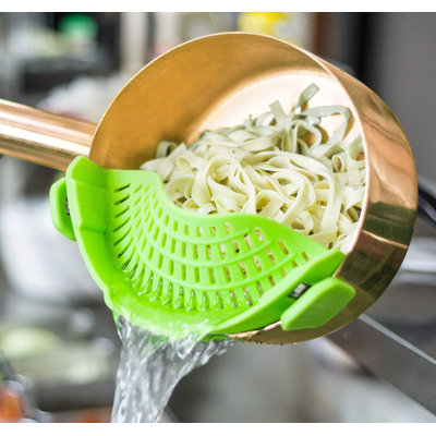 Navy Food Strainer Clip On Strainer Silicone Pots and Pans
