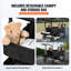 Poussette Wagon pour 2 enfants, poussette pliable à tirer avec poignée réglable, auvent amovible pour harnais, 4 roues avec freins, poussette tandem multifonctionnelle pour le camping - noir-125533402