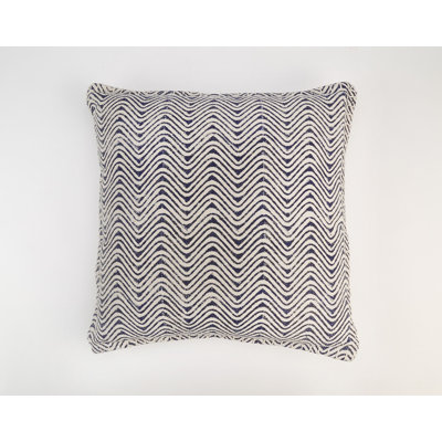 Coussin en coton à chevrons 
