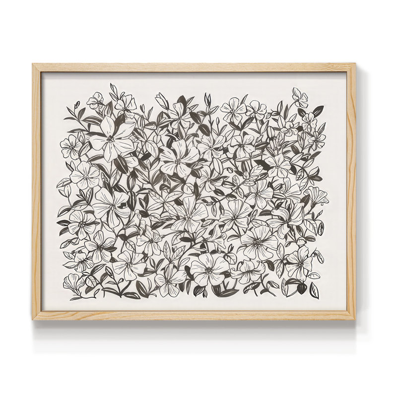 Periwinkle Daze III - Reproduction encadrée - Restickable, H 8 po x l 10 po, Naturel